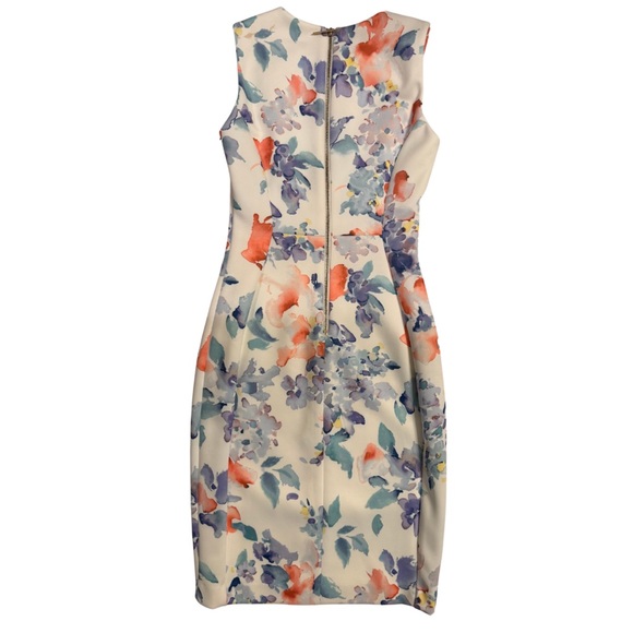 CALVIN KLEIN | Women’s | NWT | Sleeveless V-Neck A-Line Floral Dress | Size 2 - Picture 5 of 9